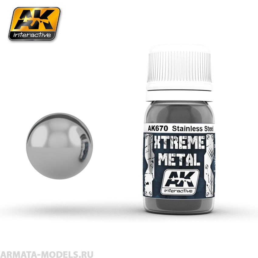 

AK-670 Металлик серии XTREME METAL STAINLESS STEEL, Stainless steel (металлик нержавеющая сталь)