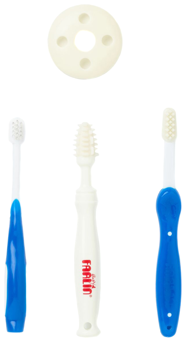 Набор зубных щеток Farlin 3 шт. стакан для зубных щеток 10 9х11 см полистоун синий re0998da tbh