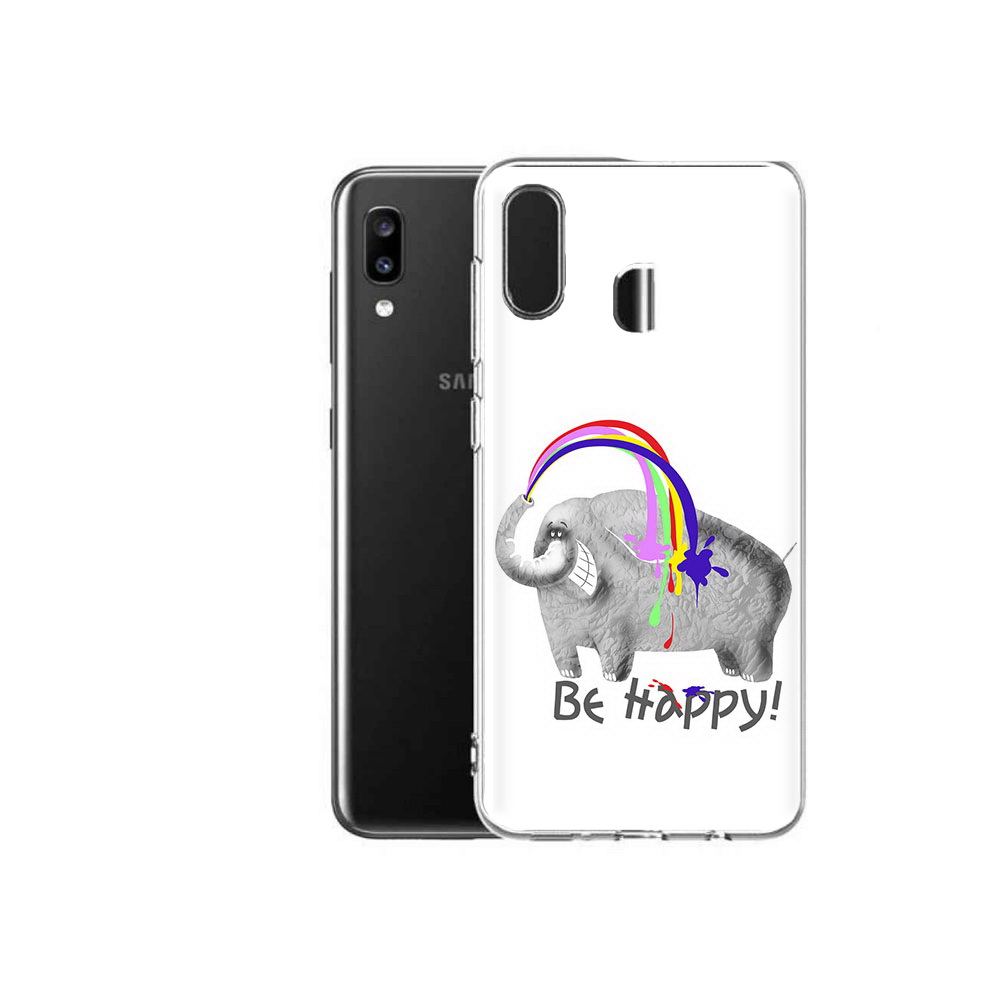 

Чехол MyPads Tocco для Samsung Galaxy A20 счастливый слон, Прозрачный, Tocco