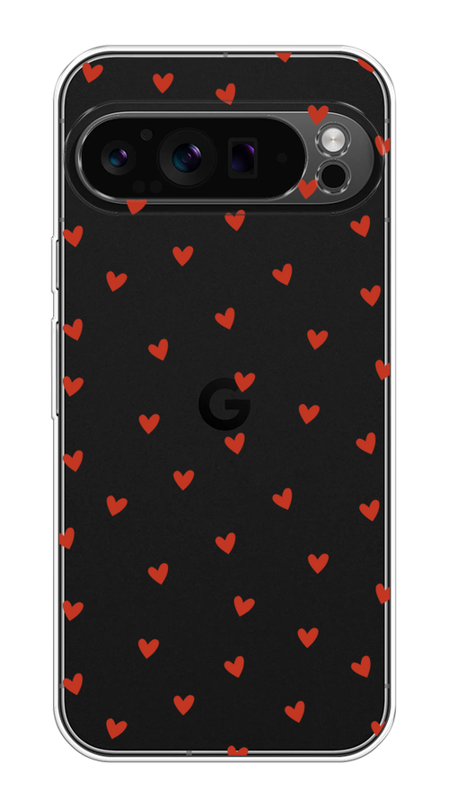 

Чехол на Google Pixel 9 Pro "Red hearts", Красный;прозрачный, 272050-1