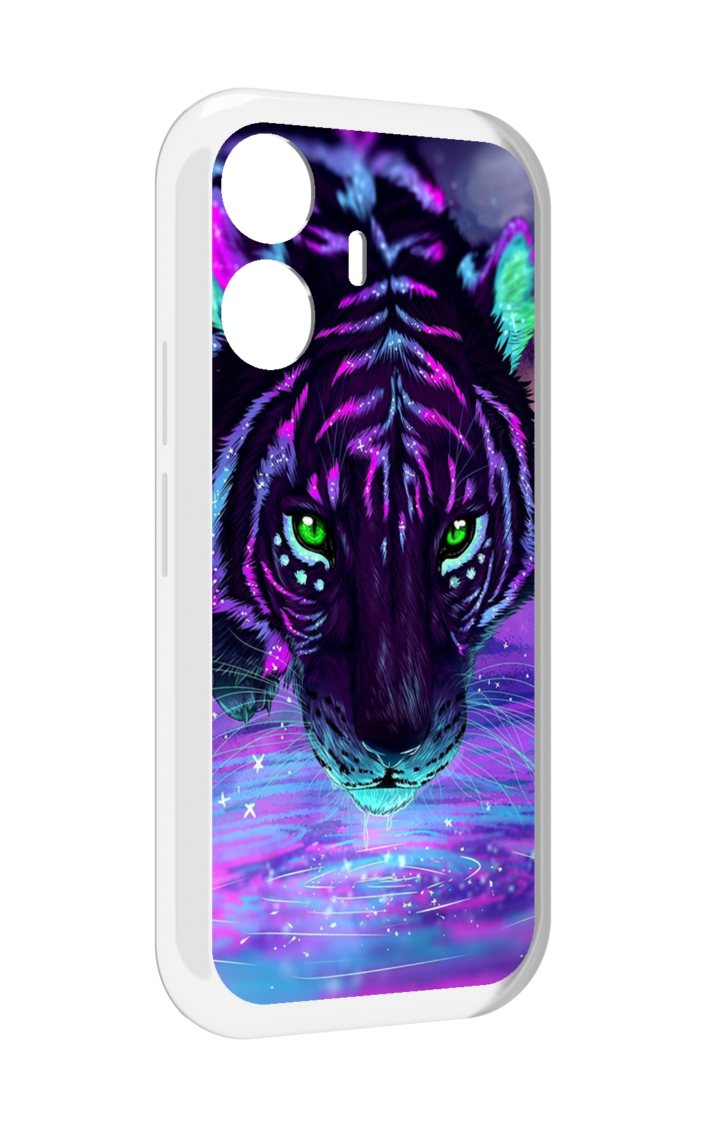 

Чехол MyPads Тигр-неон для Vivo Y77E / Vivo iQOO Z6 Lite, Прозрачный, Tocco