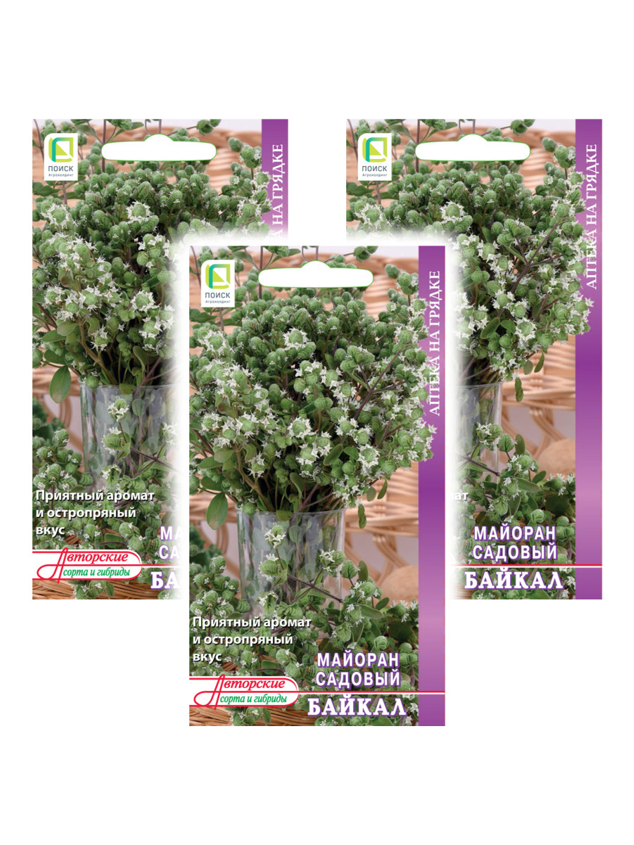 

Комплект семян Майоран садовый Байкал Поиск 96509 1 гр., 3 шт., Майоран