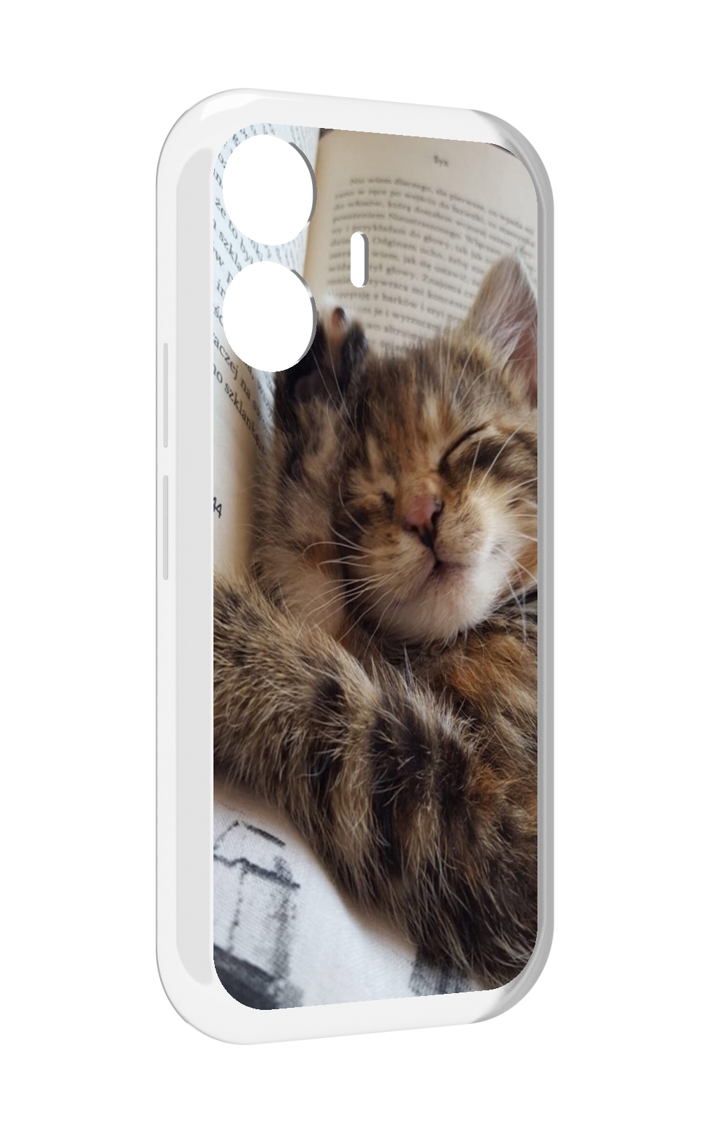 

Чехол MyPads Спящий-котенок для Vivo Y77E / Vivo iQOO Z6 Lite, Прозрачный, Tocco