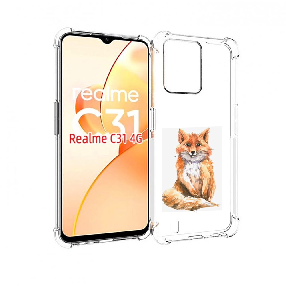 

Чехол MyPads детская лиса для OPPO Realme C31, Прозрачный, Tocco