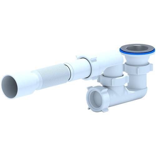 

Сифон для душевого поддона регулируемый 1/2*40 с гибкой трубой d40*50 (арт.E215)