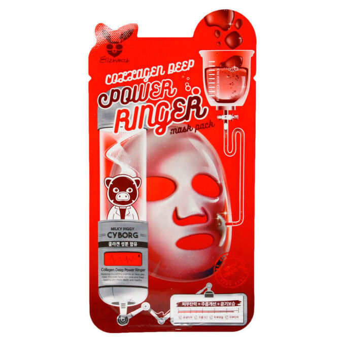 

Маска тканевая для лица Elizavecca Collagen Deep Power Ringer 23 г