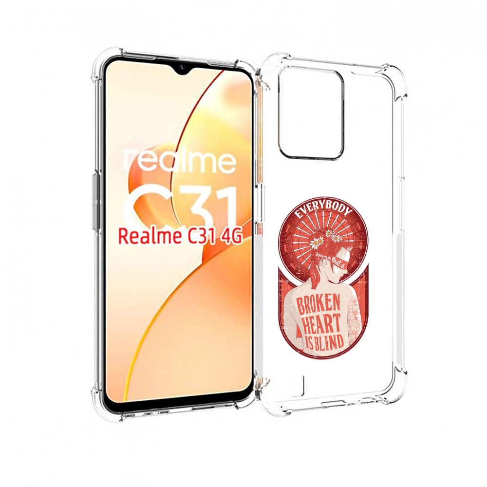 

Чехол MyPads девушка разбитое сердце для OPPO Realme C31, Прозрачный, Tocco