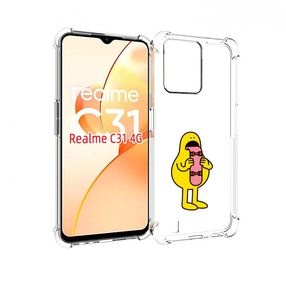 

Чехол MyPads язычок скейтер для OPPO Realme C31, Прозрачный, Tocco