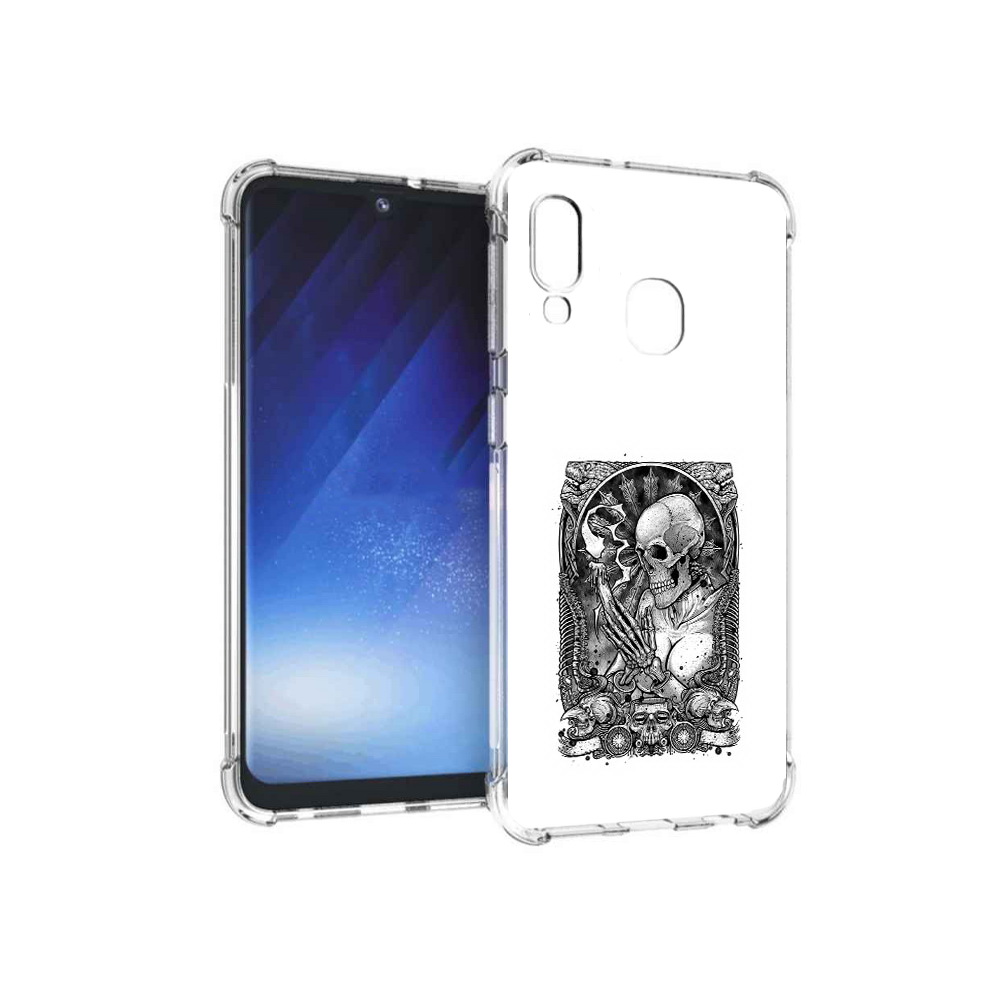 

Чехол MyPads Tocco для Samsung Galaxy A20e девушка скелет (PT133424.505.316), Прозрачный, Tocco