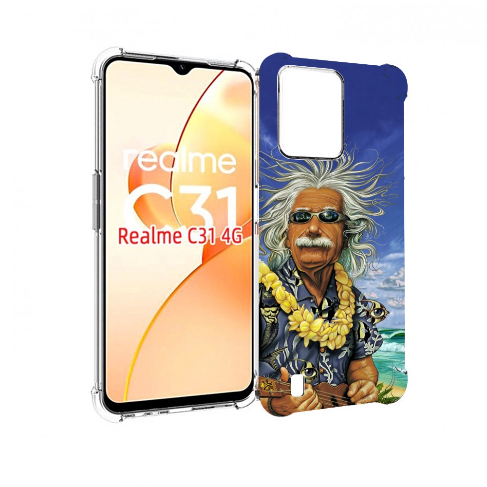 

Чехол MyPads энштейн на отдыхе для OPPO Realme C31, Прозрачный, Tocco
