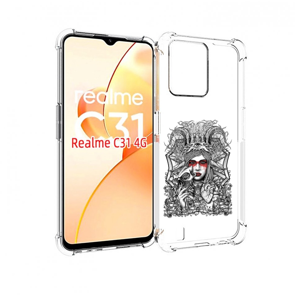 

Чехол MyPads грусная девушка для OPPO Realme C31, Прозрачный, Tocco