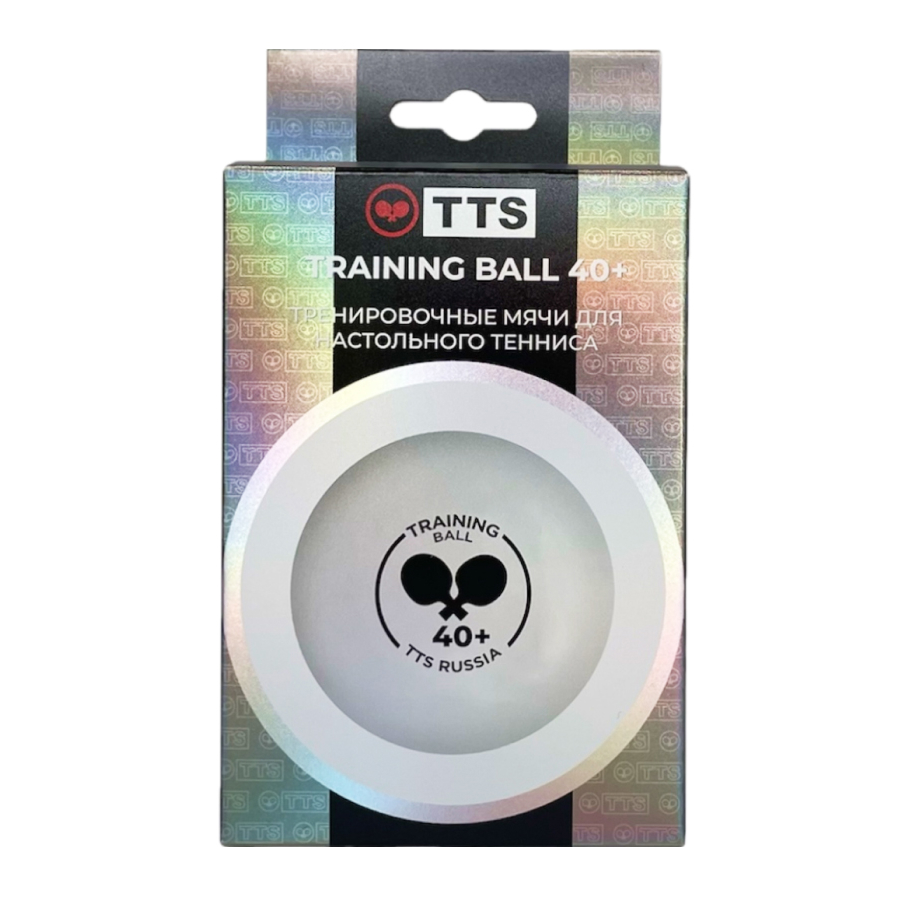 Мячи для настольного тенниса TTS Training Ball HQ 40+ Plastic, набор из 6 штук