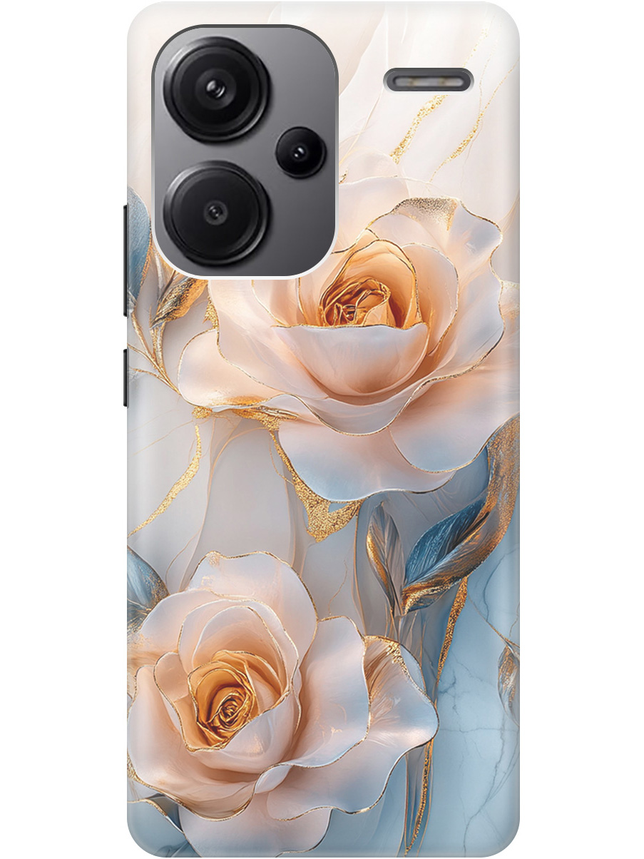 

Силиконовый чехол на Xiaomi Redmi Note 13 Pro + с принтом "Белые розы на мраморе", Прозрачный;белый;оранжевый, 776589223