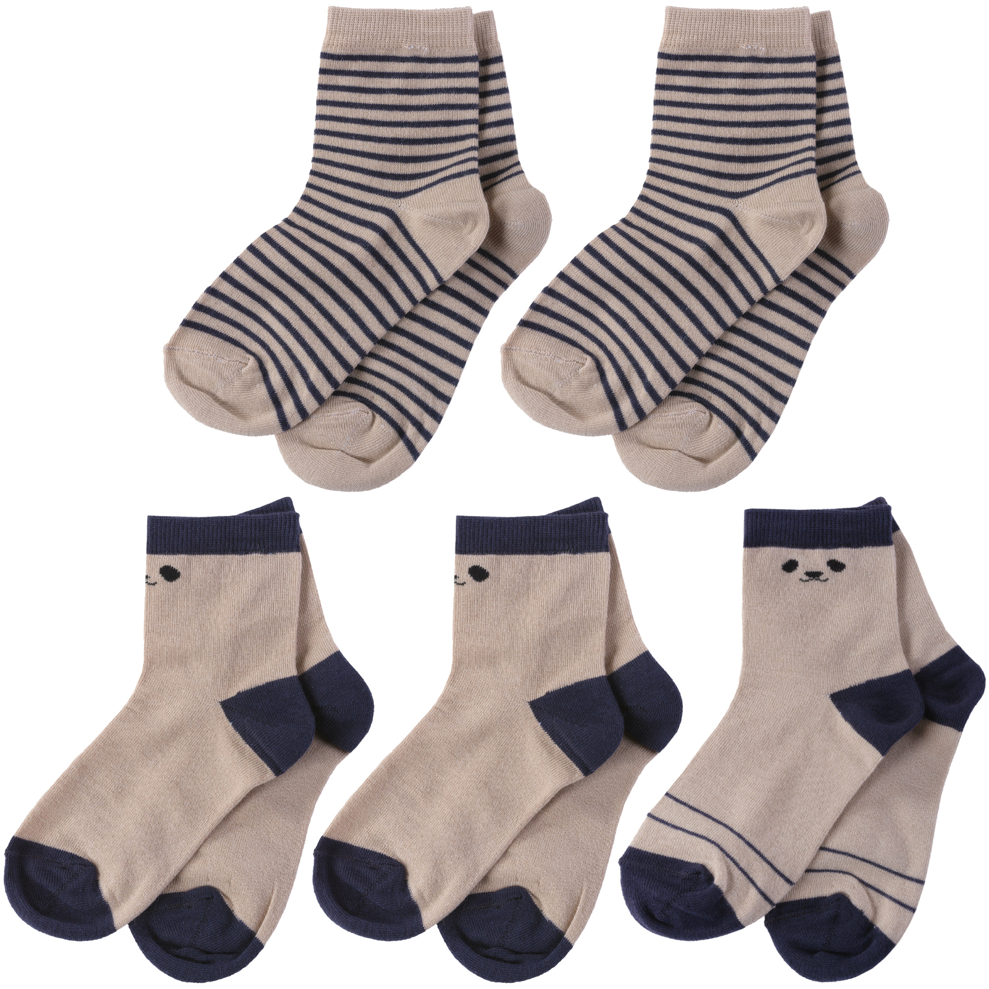 Носки детские LorenzLine 5-Л102, бежевый; синий, 12-14