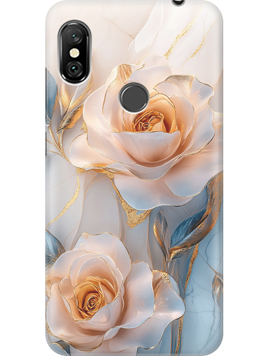 

Силиконовый чехол на Xiaomi Redmi Note 6 / Note 6 Pro с принтом "Белые розы на мраморе", Прозрачный;белый;оранжевый, 719630423