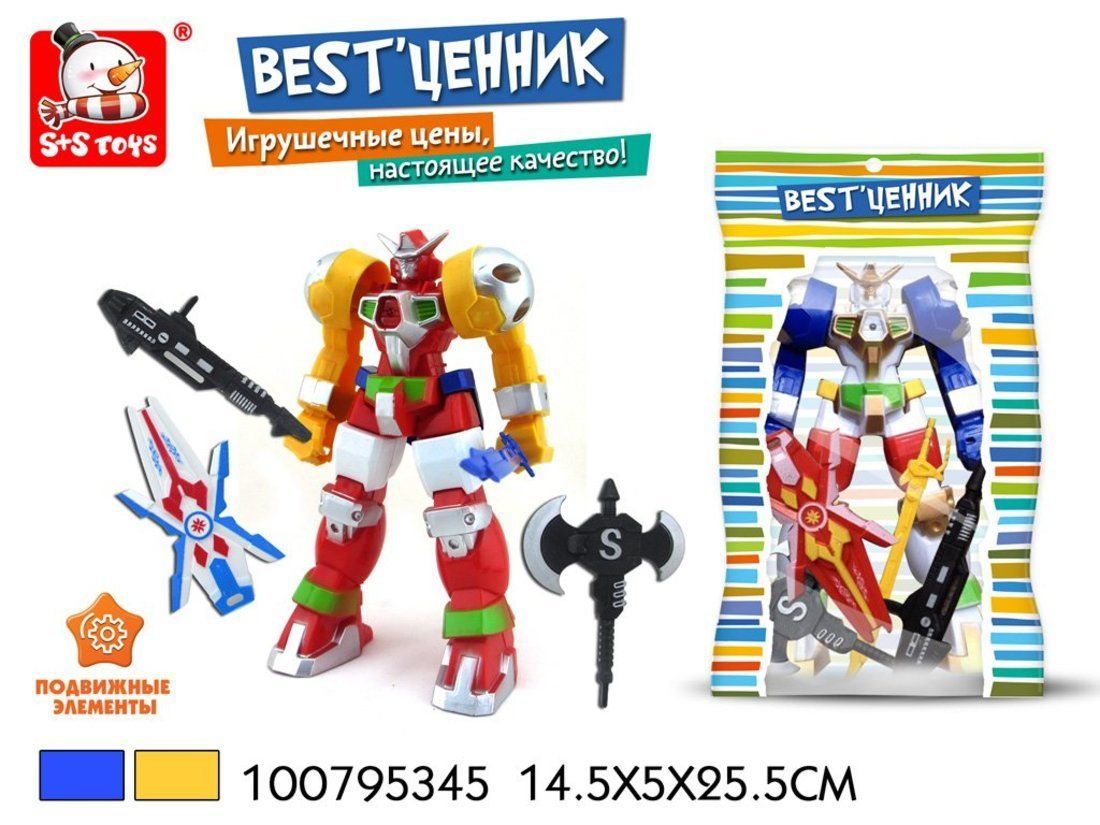

Фигурка робота, свет, эл. пит. AG13x2, вх. в компл., 1 шт, в ассортименте