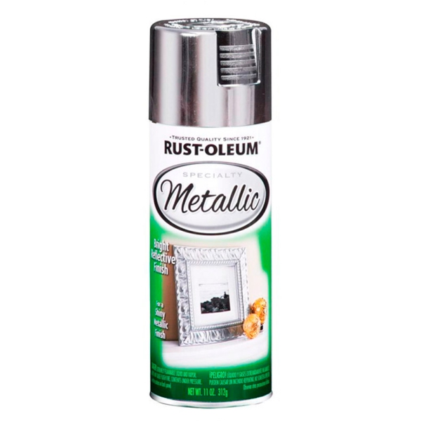 фото Аэрозольная краска rust-oleum specialty metallic spray 1915830 эффектом яркого металлика