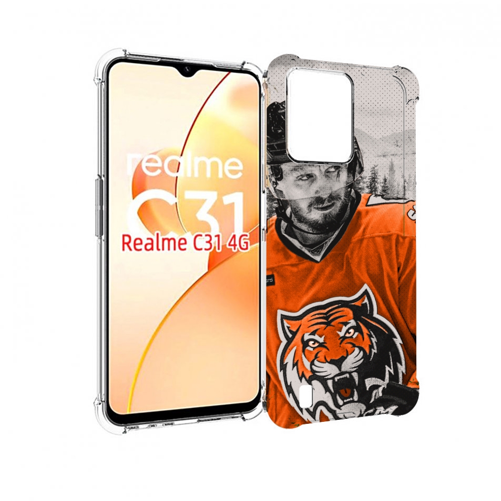 

Чехол MyPads хк амур мужской для OPPO Realme C31, Прозрачный, Tocco