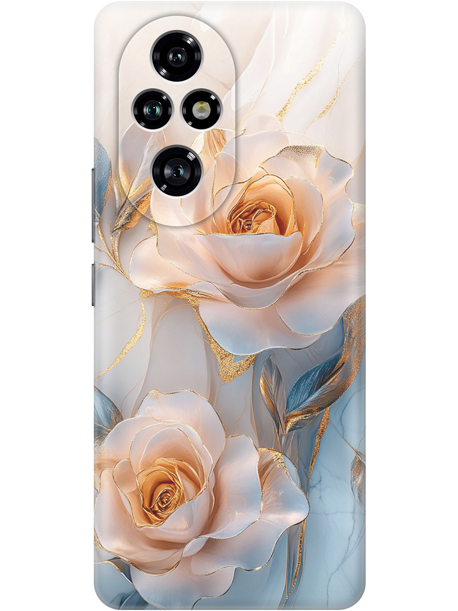 

Силиконовый чехол на Honor 200 pro с принтом "Белые розы на мраморе", Прозрачный;белый;оранжевый, 783979623