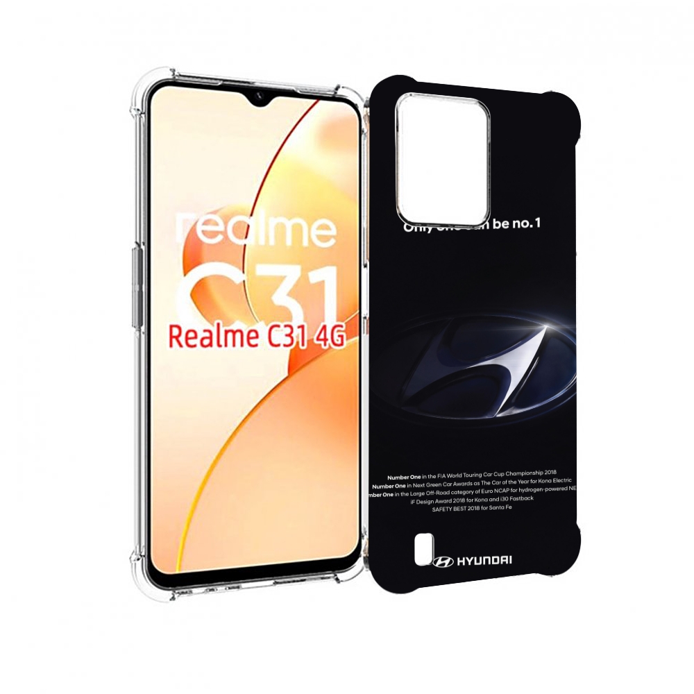 

Чехол MyPads hyundai 3 для OPPO Realme C31, Прозрачный, Tocco
