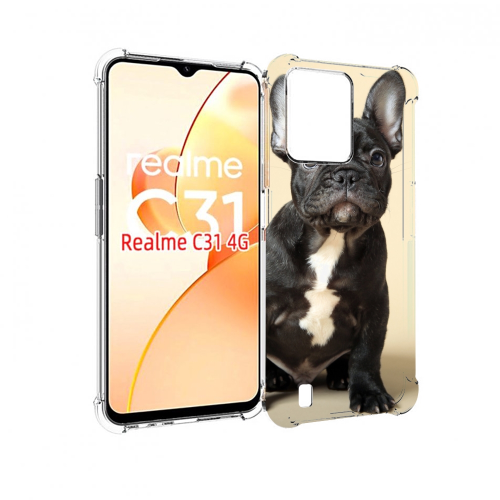 

Чехол MyPads французскии бульдог для OPPO Realme C31, Прозрачный, Tocco