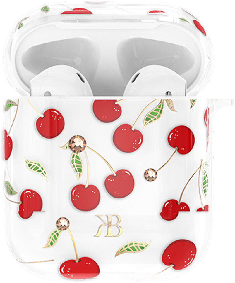 фото Чехол kingxbar fruit для airpods 1/2, цвет "вишня" (6959003569660)