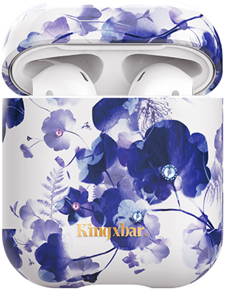 фото Чехол kingxbar fresh для airpods 1/2, цвет "орхидея" (6959003545459)