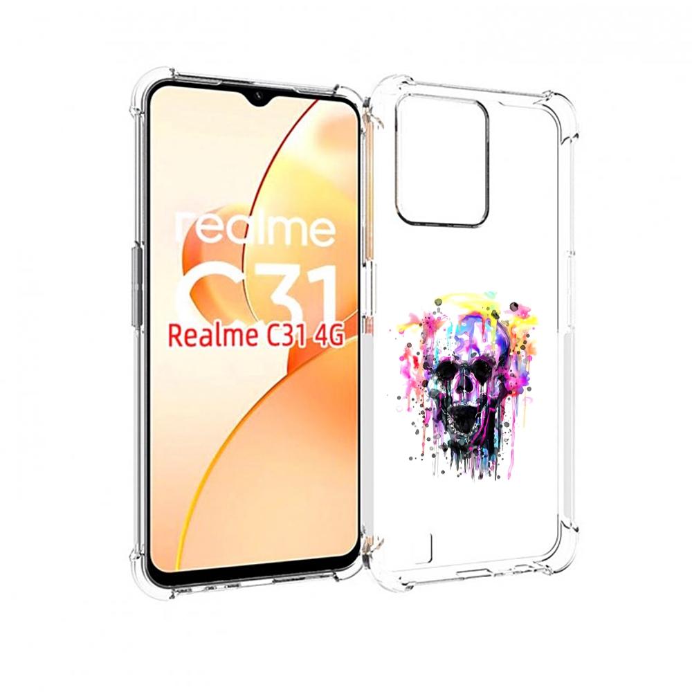 

Чехол MyPads граффити череп для OPPO Realme C31, Прозрачный, Tocco