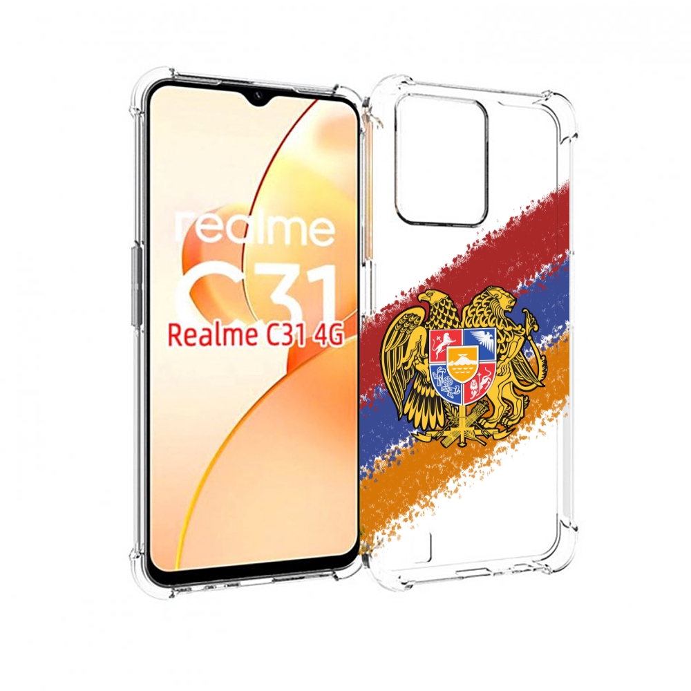 

Чехол MyPads флаг герб Армении для OPPO Realme C31, Прозрачный, Tocco