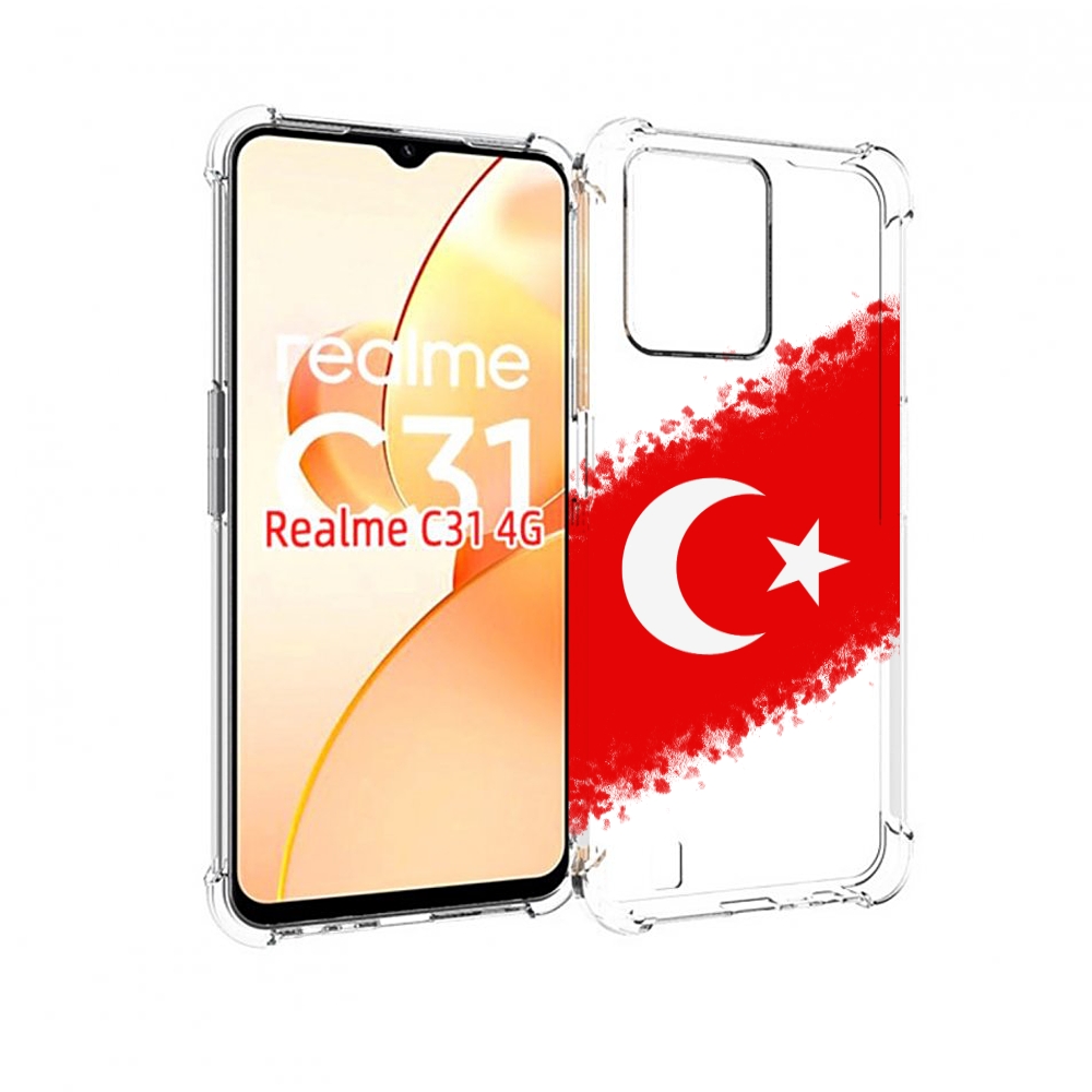 

Чехол MyPads флаг Турции для OPPO Realme C31, Прозрачный, Tocco