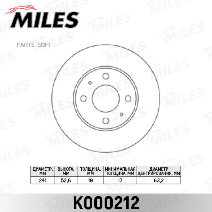 

Тормозной диск Miles K000212