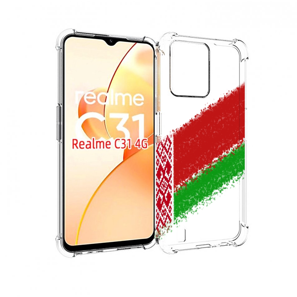 

Чехол MyPads флаг Белорусии мужской для OPPO Realme C31, Прозрачный, Tocco