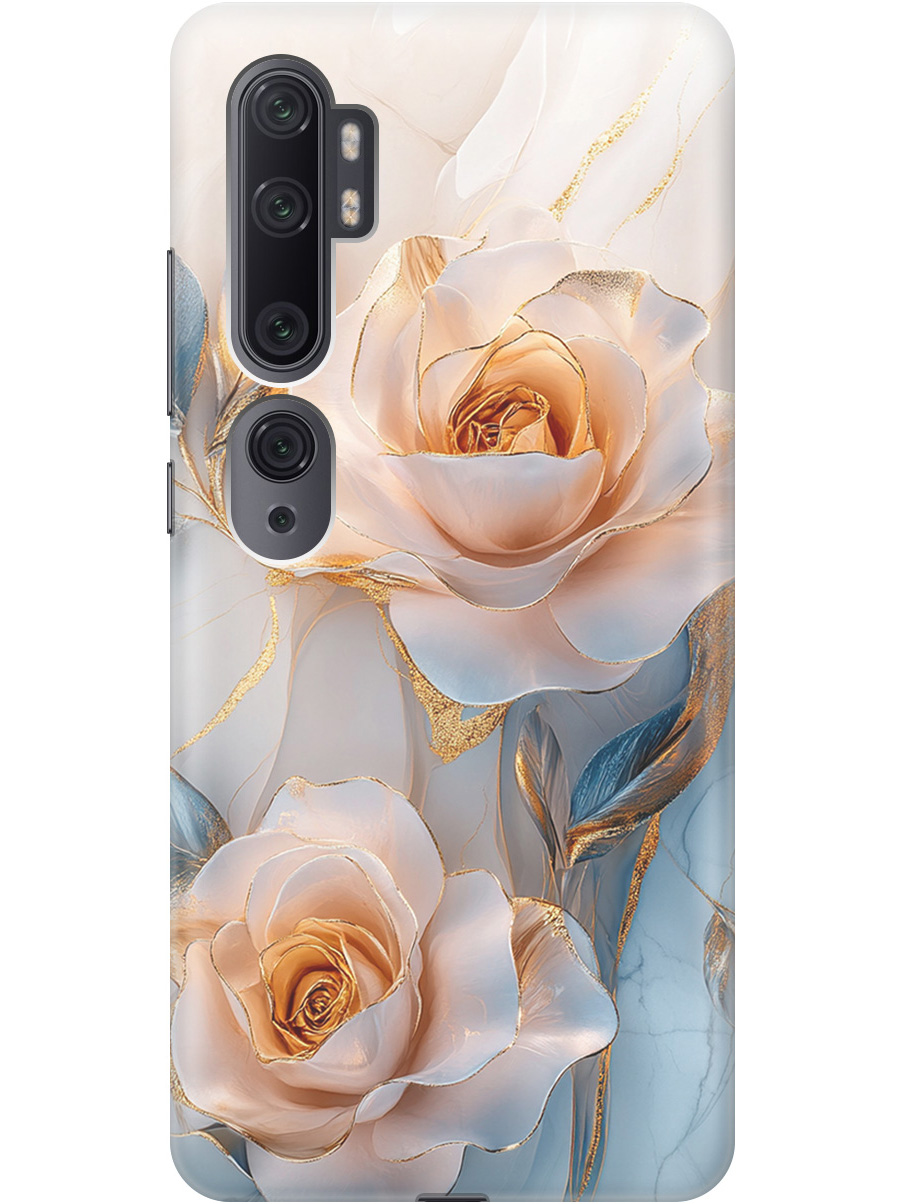 

Силиконовый чехол на Xiaomi Mi Note 10 / Note 10 Pro с принтом "Белые розы на мраморе", Прозрачный;белый;оранжевый, 722362023