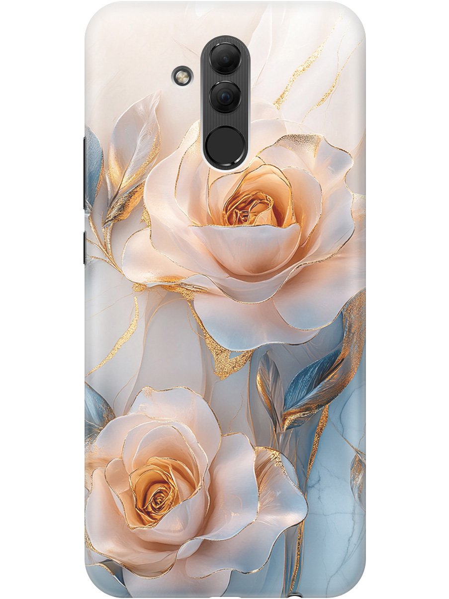 

Силиконовый чехол на Huawei Mate 20 Lite с принтом "Белые розы на мраморе", Прозрачный;белый;оранжевый, 719355623
