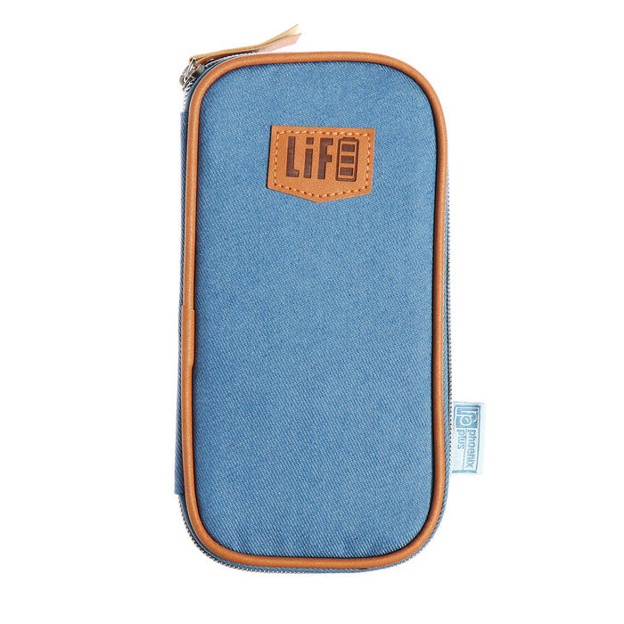 

Пенал-футляр Феникс+ Голубой джинс мягкий 110 х 200 х 20 мм, текстильный, Синий