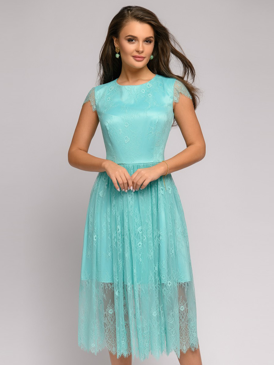 

Вечернее платье женское 1001dress DM01854MN голубое 44, DM01854