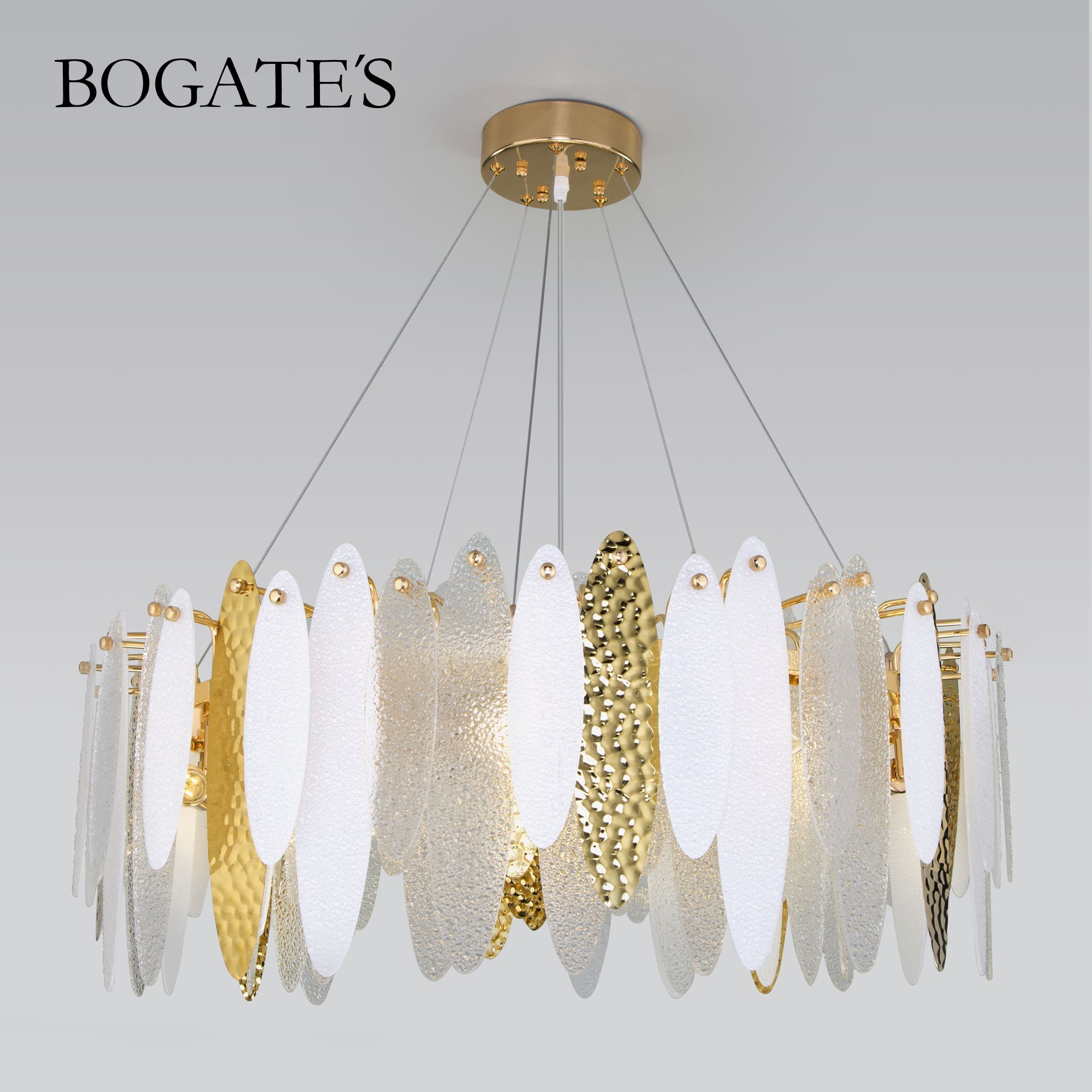 

Бра настенное с фактурным стеклом на 10 рожков Bogate's Canaria 326/10 E14 золото