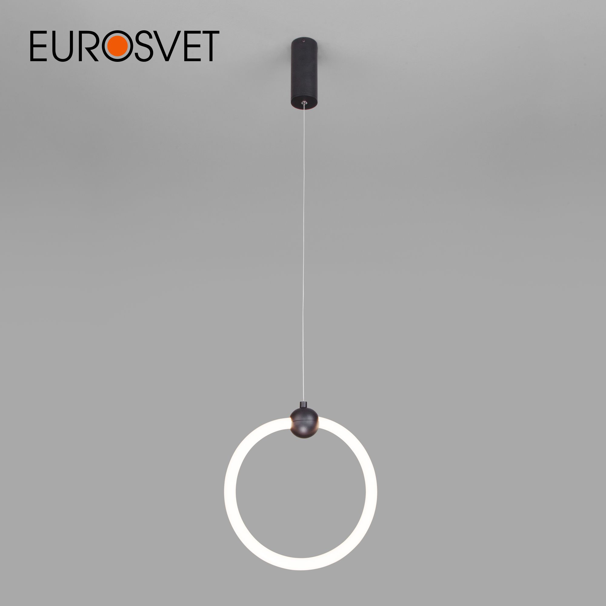 

Подвесной светодиодный светильник Eurosvet Rim 90166/1 15W 4200К черный
