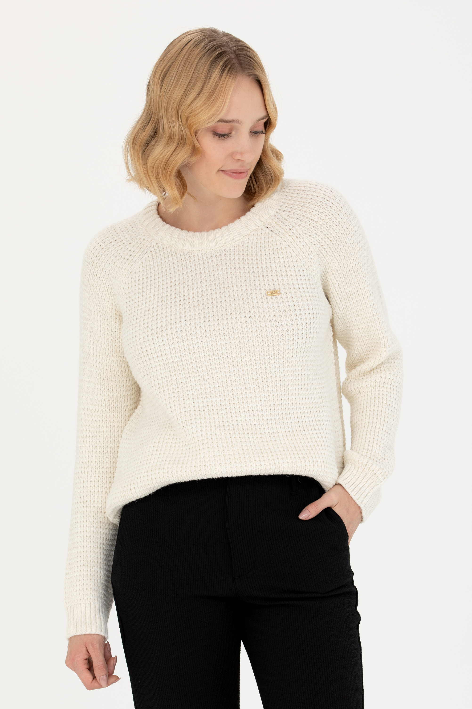 

Джемпер женский U.S. POLO Assn. G082GL0TK0GOLET бежевый XS, G082GL0TK0GOLET