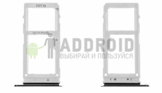

Sim лоток для Samsung Galaxy A8 (A530F) черный