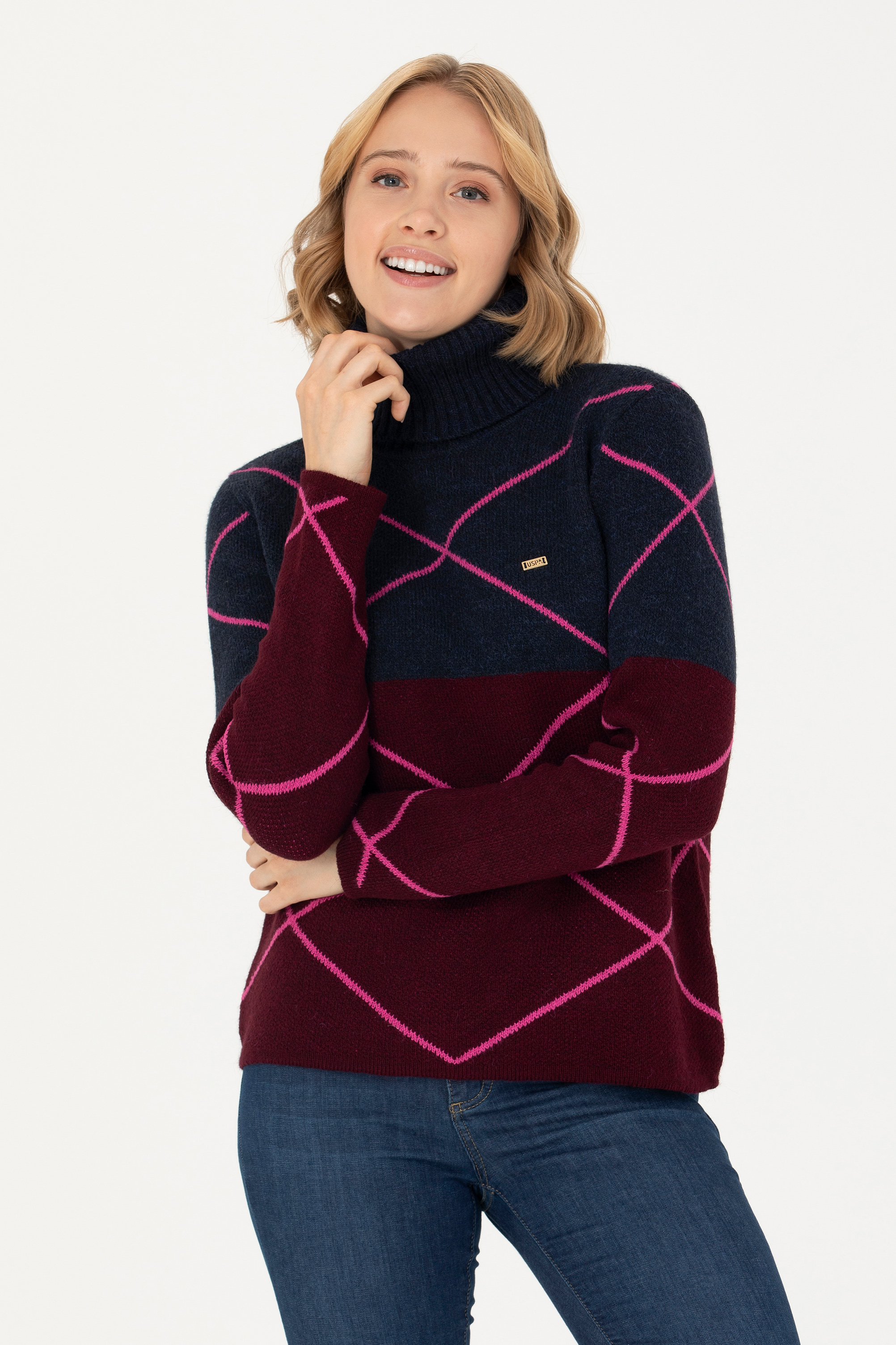 

Свитер женский U.S. POLO Assn. G082GL0TK0GESEN синий M, G082GL0TK0GESEN