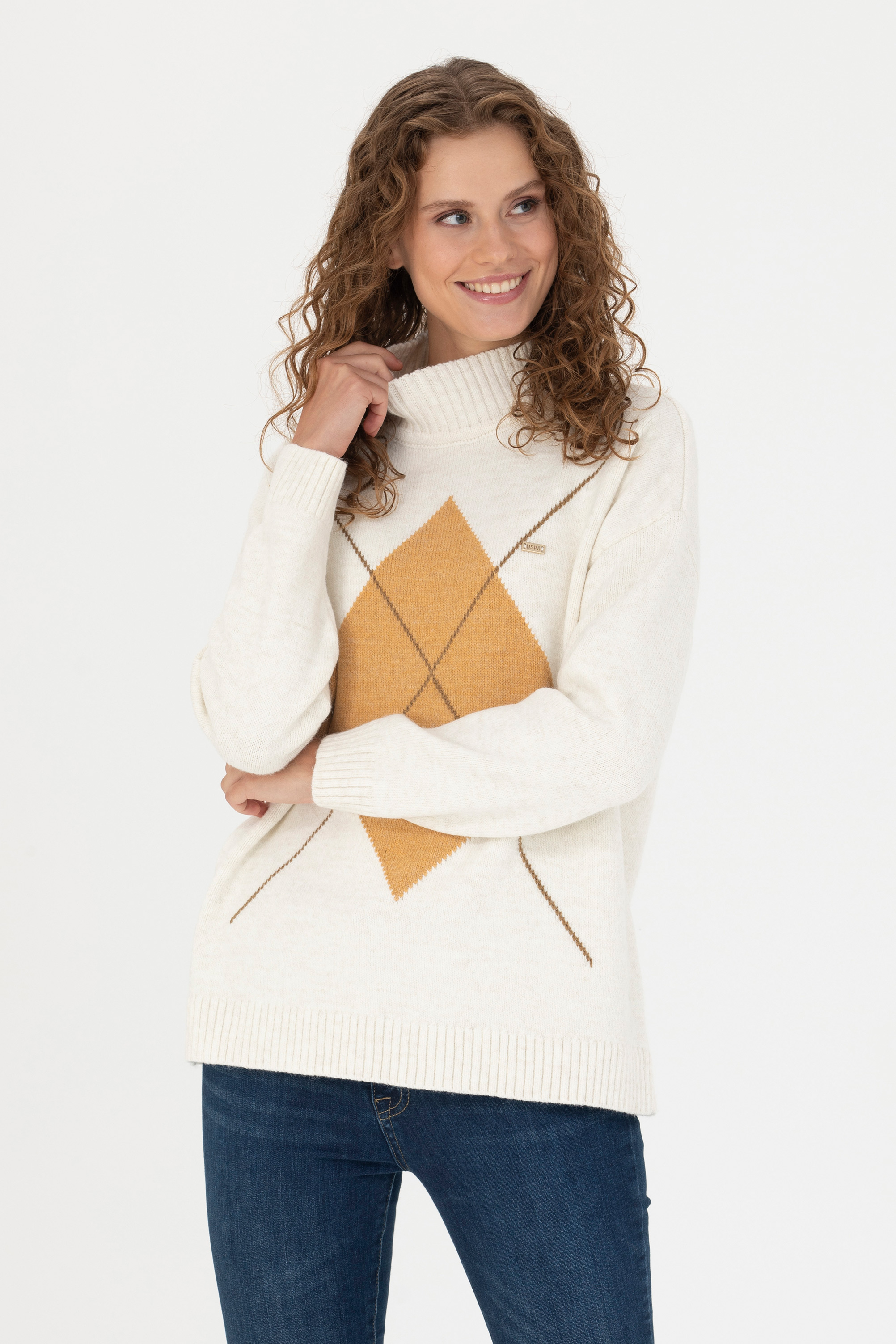 

Джемпер женский U.S. POLO Assn. G082GL0TK0GOB бежевый M, G082GL0TK0GOB