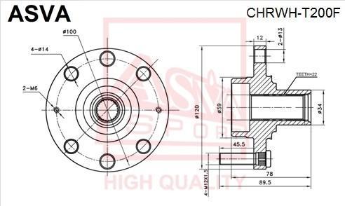 

Ступица ASVA chrwht200f