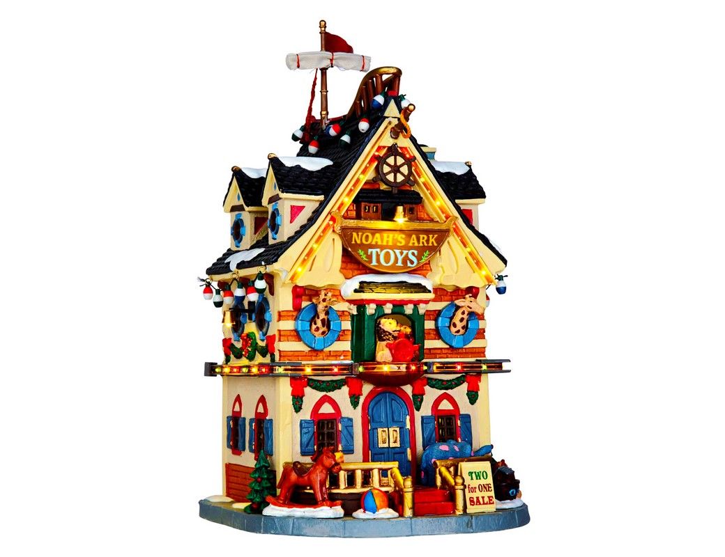 Новогодняя миниатюра Lemax Магазин игрушек Ноев ковчег 65130-lemax 28x15x17 см