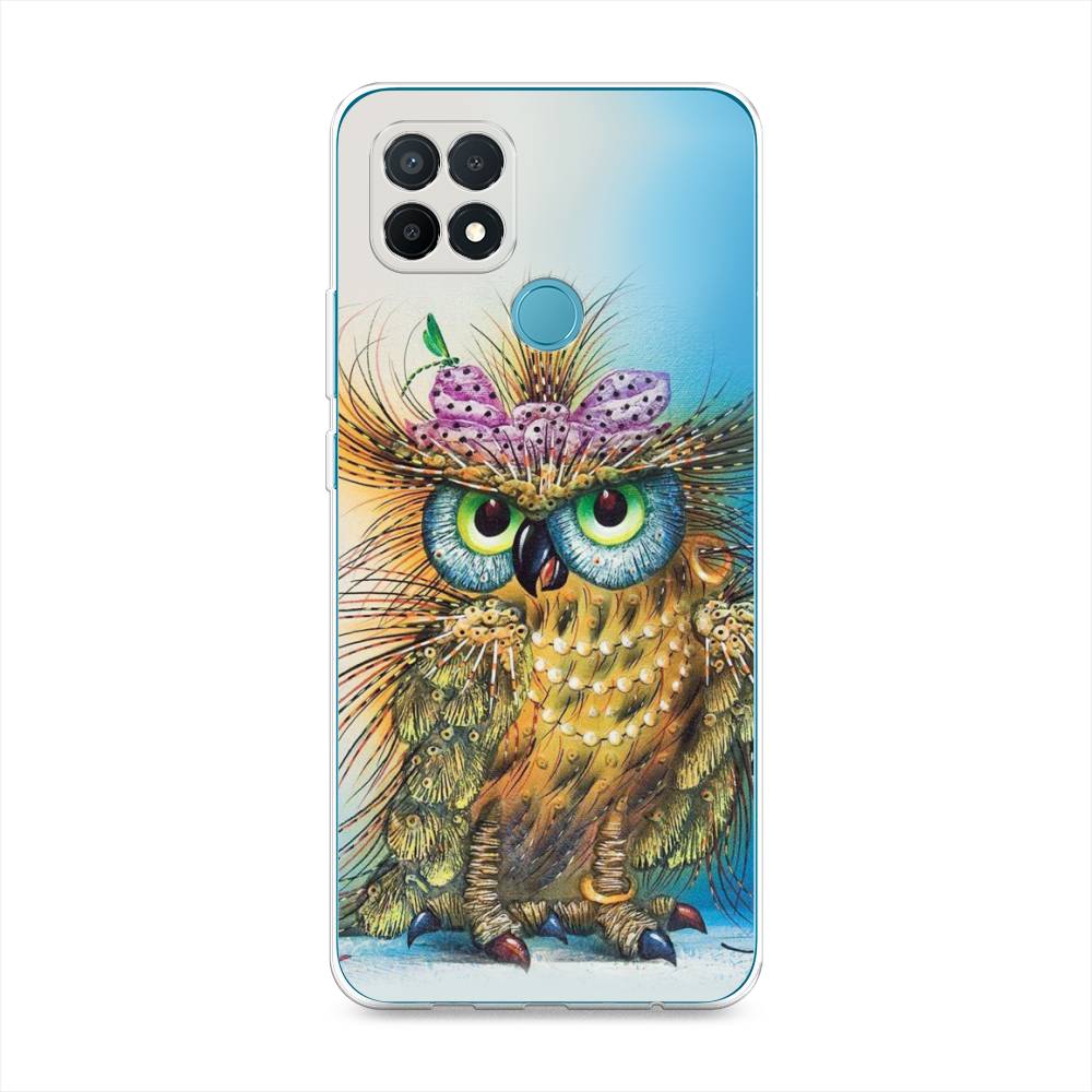 

Чехол для Oppo A15/A15s "Модная сова", Коричневый;голубой, 254750-1
