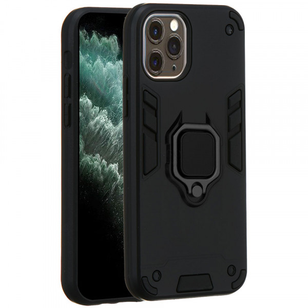 фото Ударопрочный чехол armor ring 2 магнитный держатель для iphone 12 pro max (черный) epik