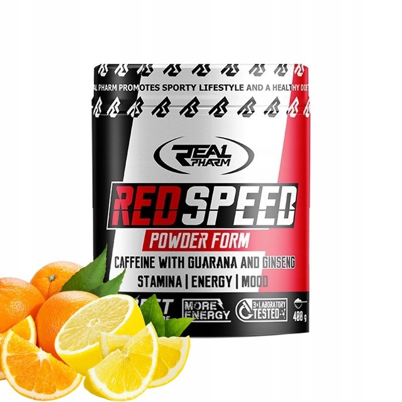 Предтренировочный комплекс Real Pharm Red Speed, 400г Апельсин-Лимон