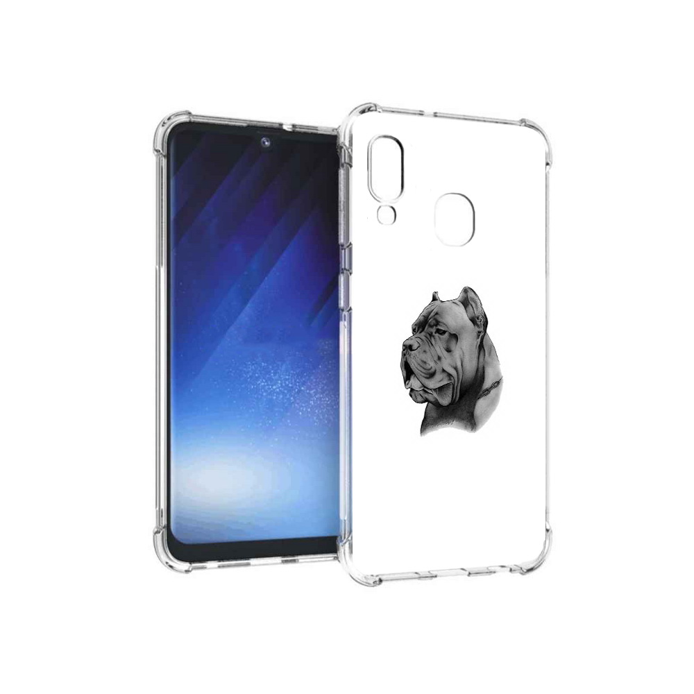 

Чехол MyPads Tocco для Samsung Galaxy A20e грозный бульдог (PT133424.505.300), Прозрачный, Tocco