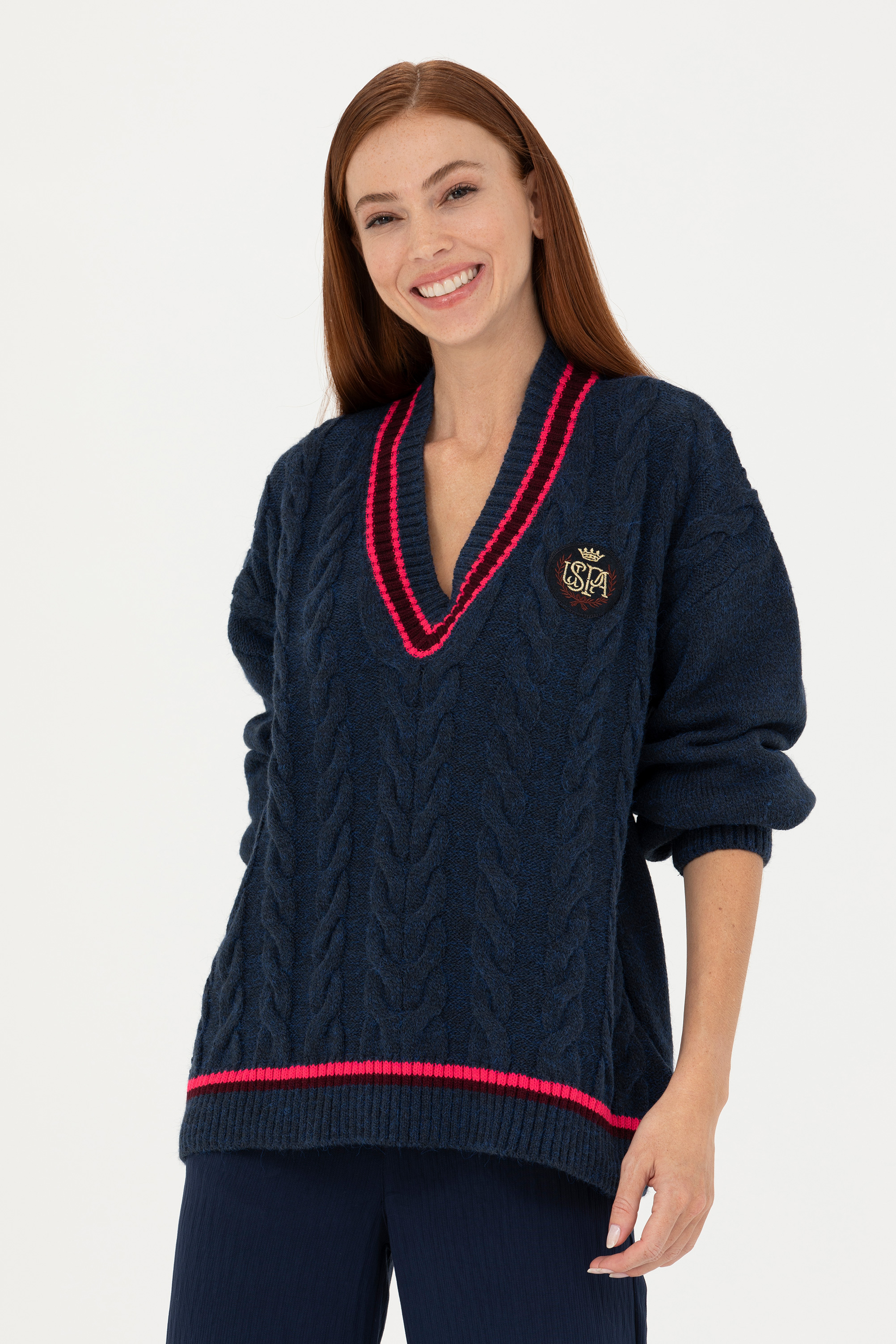 

Пуловер женский U.S. POLO Assn. G082SZ0TK0YOKES синий 2XS, G082SZ0TK0YOKES