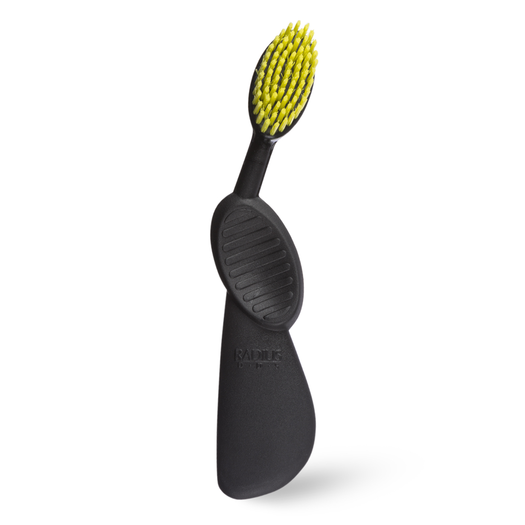 фото Зубная щетка для правшей radius «flex brush» (черный/желтый)